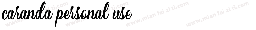 caranda personal use字体转换
